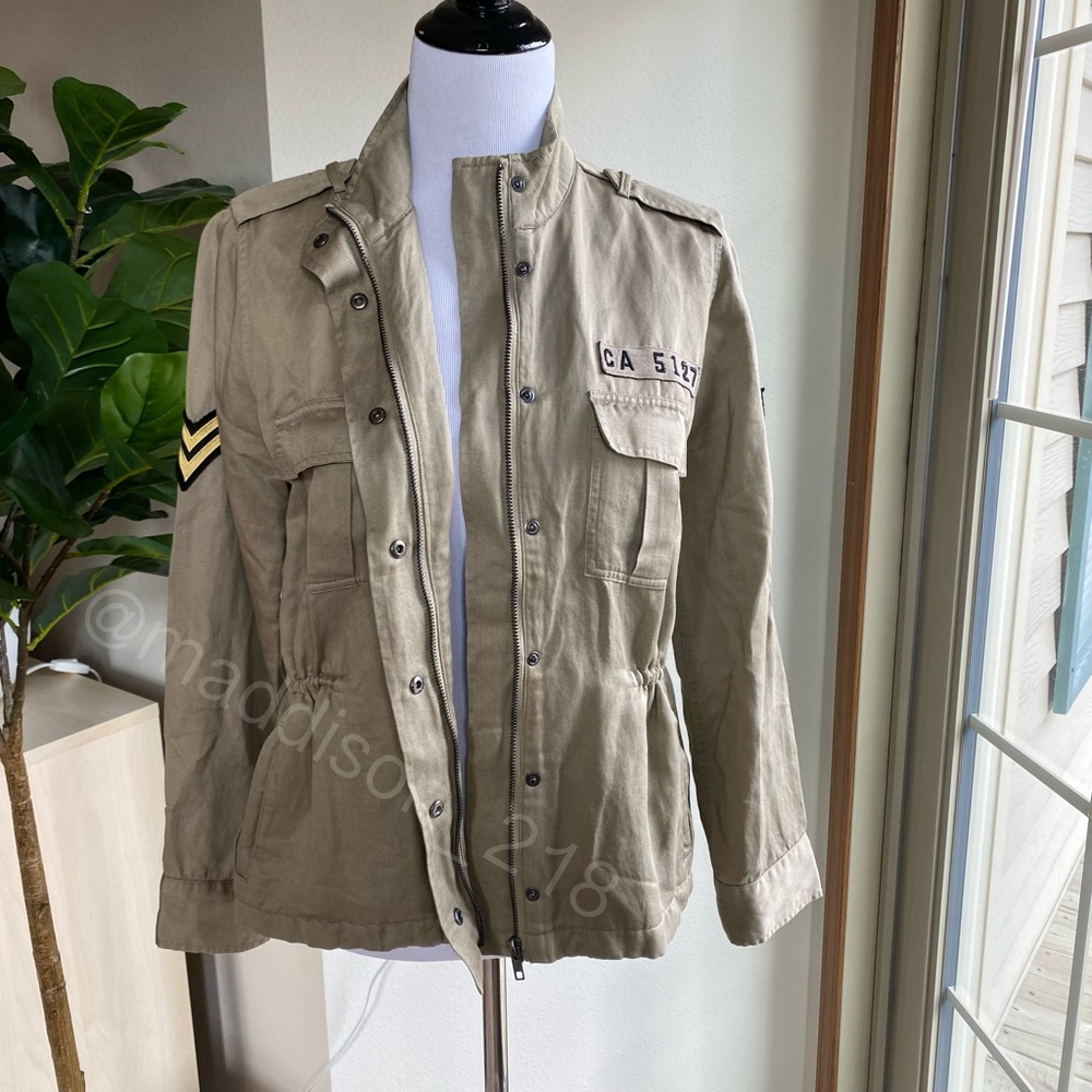 Rails Trey Jacket Light Sage Arrow Patch Military… - image 2